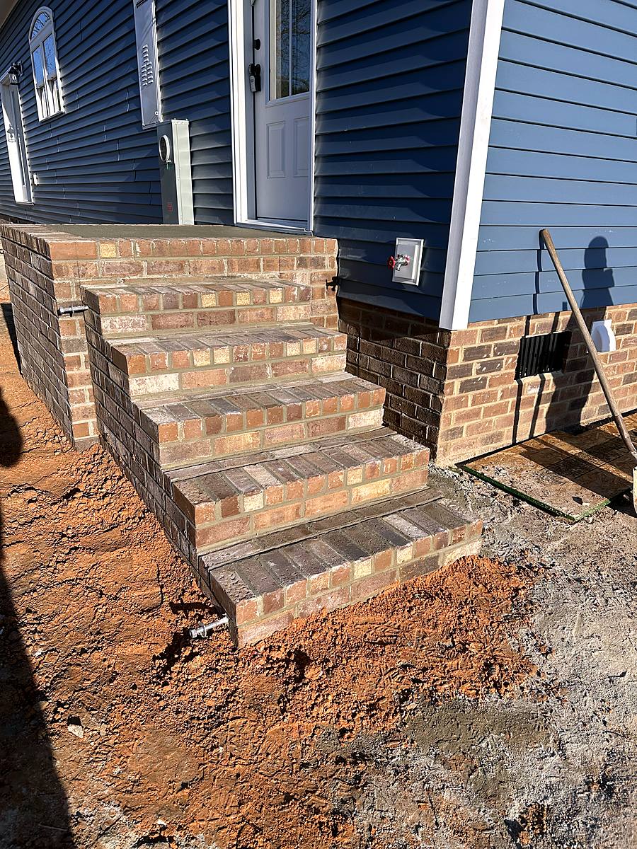 Brick front steps